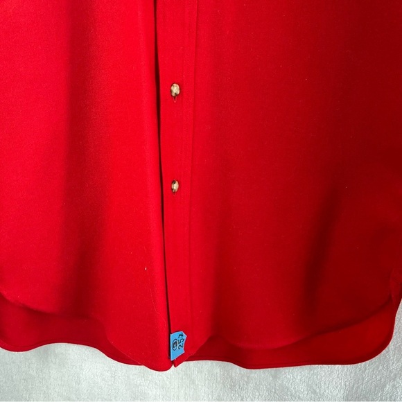 Vintage Pendleton Shirt Mens Med Red Button Up Loop Collar Pure Wool *Sm Flaws* - Picture 6 of 13